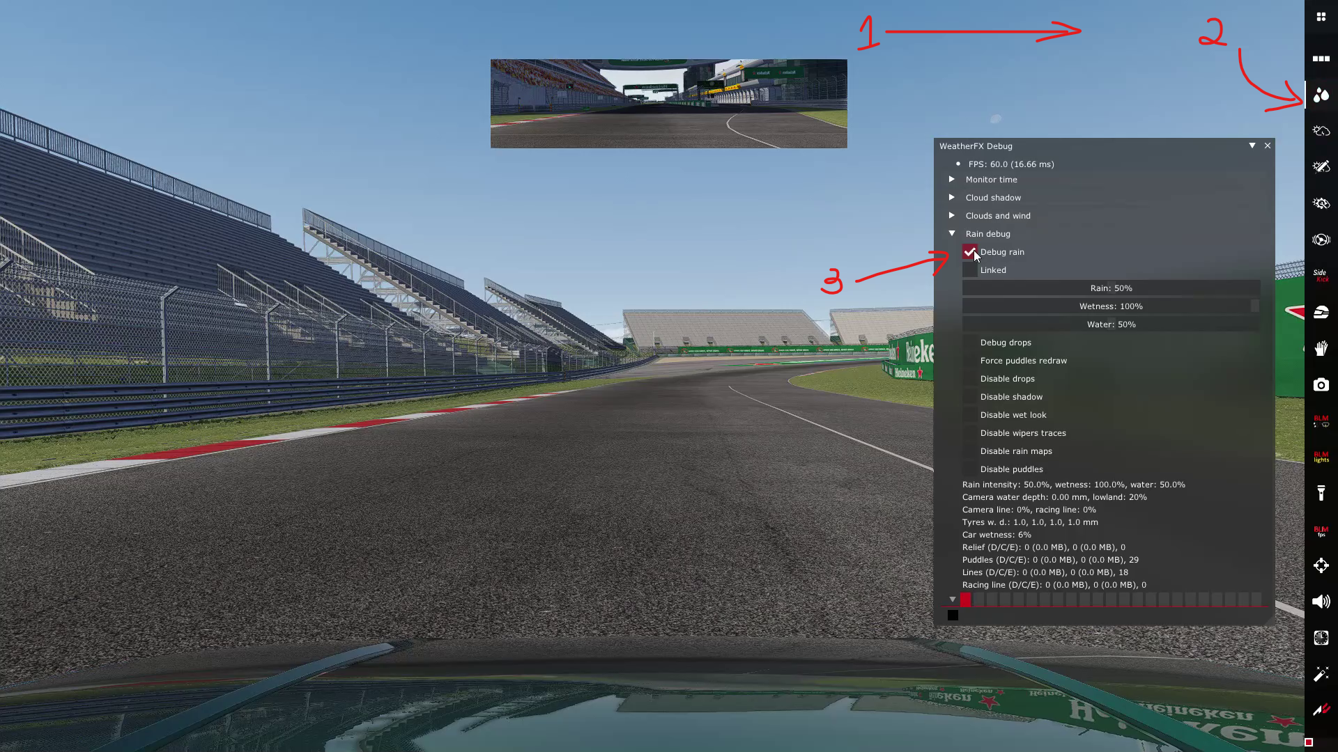 Ativando a chuva. É preciso ter o CSP pago - versão PATREON Menu de Apps do Assetto Corsa Compre o jogo na Steam