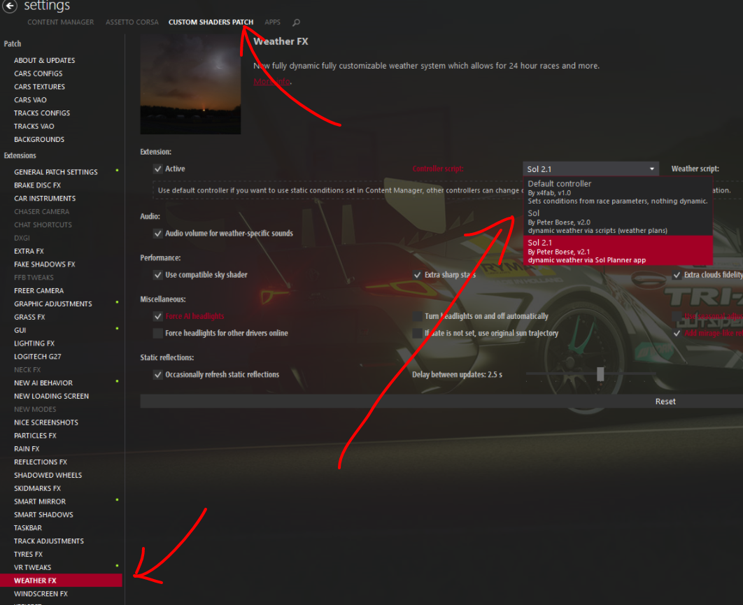 How to install the custom shaders patch on Assetto Corsa