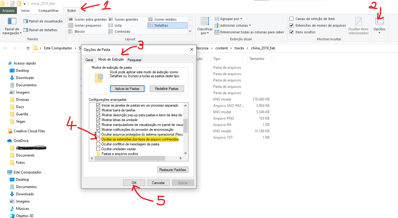 Como mostrar as extensões de arquivos Windows Explorer (Windows 10)